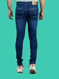 Comfortable Blue Denim Mid-Rise Jeans For Men-thumb1