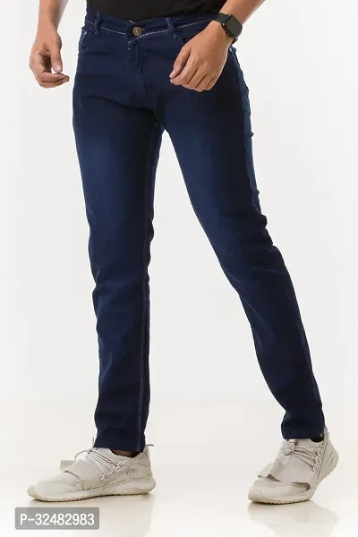 Elegant Denim Solid Jeans For Men And Boys-thumb5