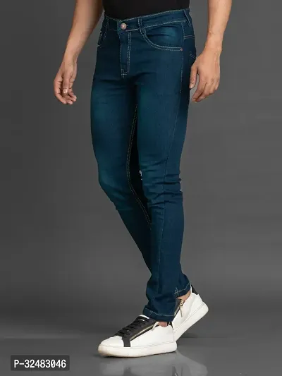 Elegant Denim Solid Jeans For Men And Boys-thumb4