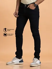 Elegant Denim Solid Jeans For Men And Boys-thumb3