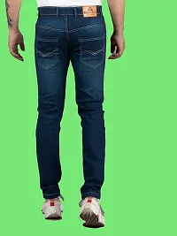 Comfortable Blue Denim Mid-Rise Jeans For Men-thumb1