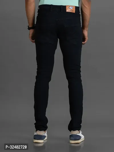 Elegant Denim Solid Jeans For Men And Boys-thumb2