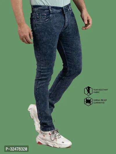 Comfortable Grey Denim Mid-Rise Jeans For Men-thumb3