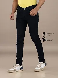 Elegant Denim Solid Jeans For Men And Boys-thumb3