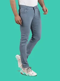 Comfortable Grey Denim Mid-Rise Jeans For Men-thumb2