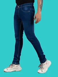 Comfortable Blue Denim Mid-Rise Jeans For Men-thumb3