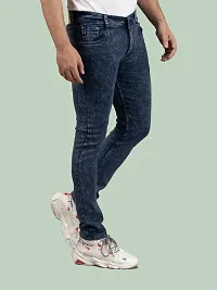 Comfortable Grey Denim Mid-Rise Jeans For Men-thumb2