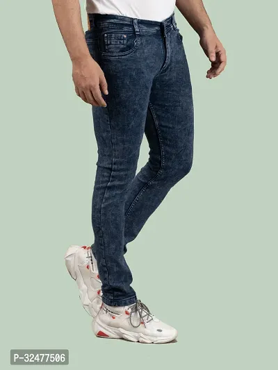 Comfortable Grey Denim Mid-Rise Jeans For Men-thumb3