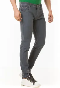 Comfortable Grey Denim Mid-Rise Jeans For Men-thumb2