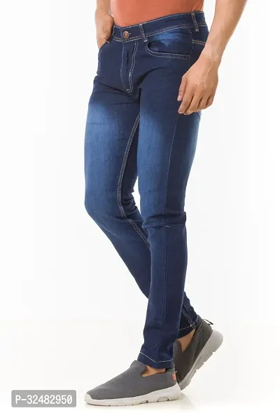 Elegant Denim Solid Jeans For Men And Boys-thumb4