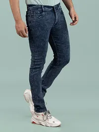 Comfortable Grey Denim Mid-Rise Jeans For Men-thumb2