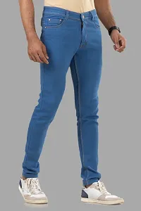 Elegant Denim Solid Jeans For Men And Boys-thumb2