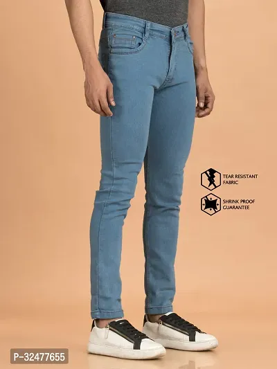 Comfortable Grey Denim Mid-Rise Jeans For Men-thumb3