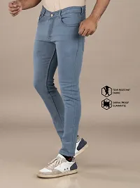 Elegant Denim Solid Jeans For Men And Boys-thumb3