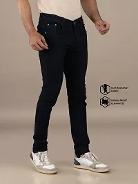 Elegant Denim Solid Jeans For Men And Boys-thumb2