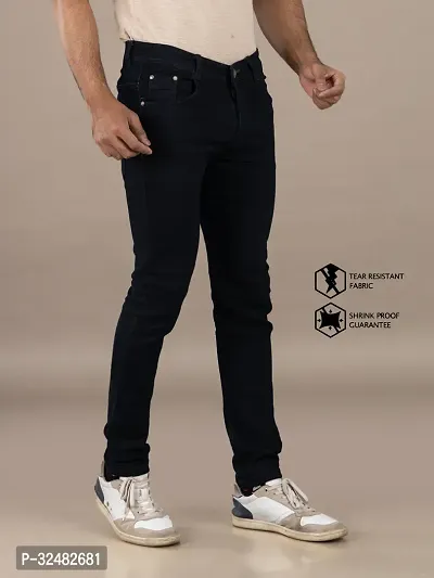 Elegant Denim Solid Jeans For Men And Boys-thumb3