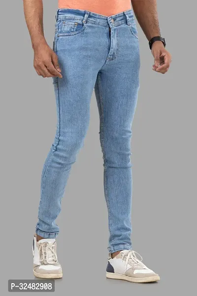 Elegant Denim Solid Jeans For Men And Boys-thumb3