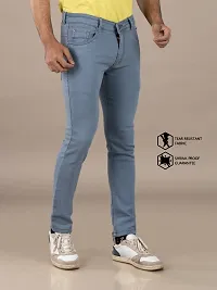 Elegant Denim Solid Jeans For Men And Boys-thumb2