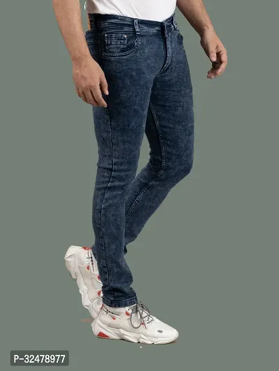 Comfortable Grey Denim Mid-Rise Jeans For Men-thumb3