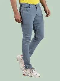 Comfortable Grey Denim Mid-Rise Jeans For Men-thumb2