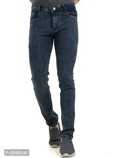 Elegant Denim Solid Jeans For Men And Boys