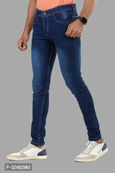 Elegant Denim Solid Jeans For Men And Boys-thumb5