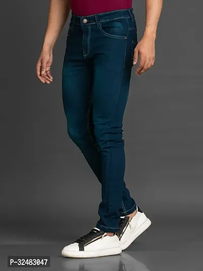 Elegant Denim Solid Jeans For Men And Boys-thumb4