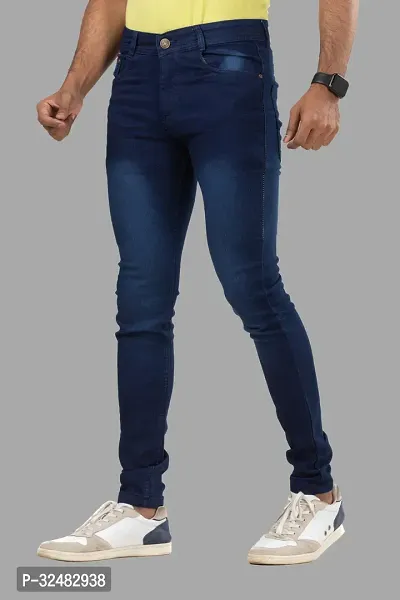 Elegant Denim Solid Jeans For Men And Boys-thumb4