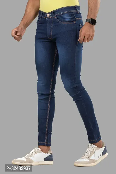 Elegant Denim Solid Jeans For Men And Boys-thumb4