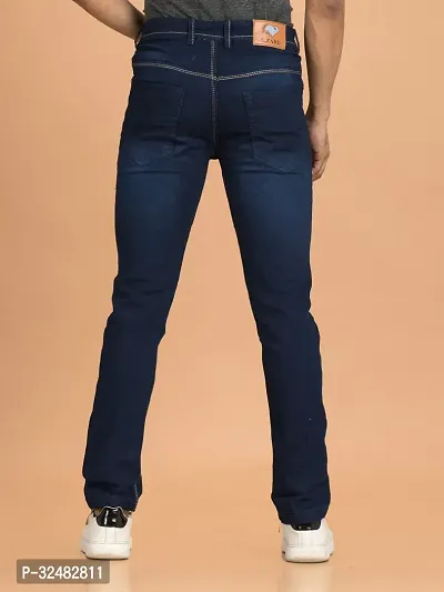 Elegant Denim Solid Jeans For Men And Boys-thumb2