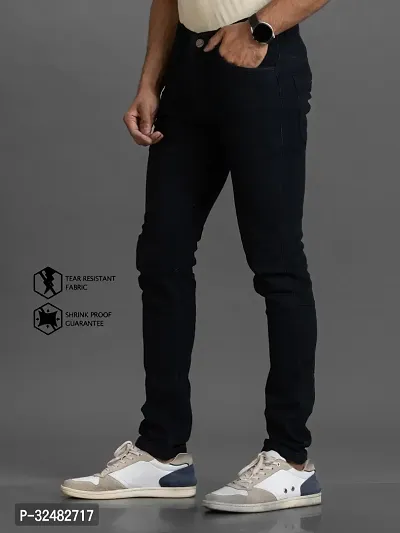 Elegant Denim Solid Jeans For Men And Boys-thumb4