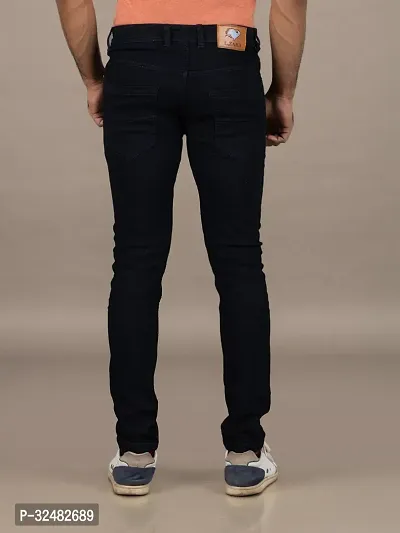 Elegant Denim Solid Jeans For Men And Boys-thumb2