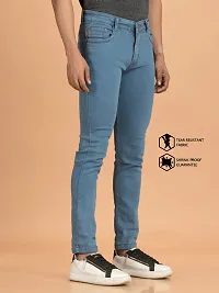 Comfortable Grey Denim Mid-Rise Jeans For Men-thumb2