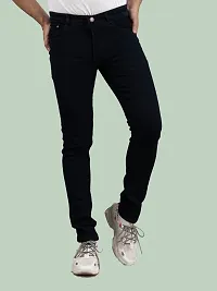 Comfortable Black Denim Mid-Rise Jeans For Men-thumb2