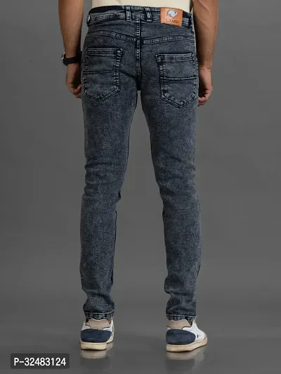 Elegant Denim Solid Jeans For Men And Boys-thumb2