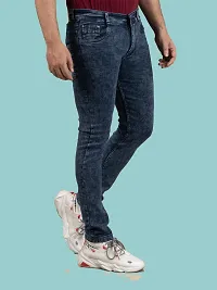 Stylish Grey Denim Solid Mid-Rise Jeans For Men-thumb1