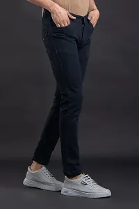 Elegant Denim Solid Jeans For Men And Boys-thumb2