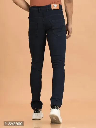 Elegant Denim Solid Jeans For Men And Boys-thumb2