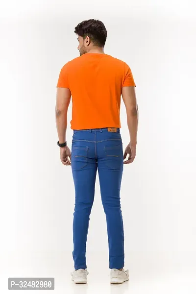 Elegant Denim Solid Jeans For Men And Boys-thumb2