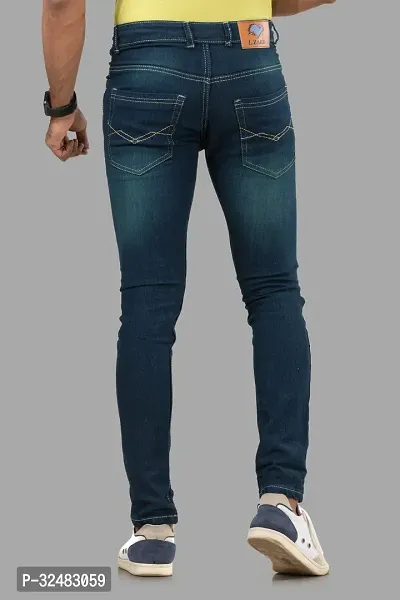 Elegant Denim Solid Jeans For Men And Boys-thumb2