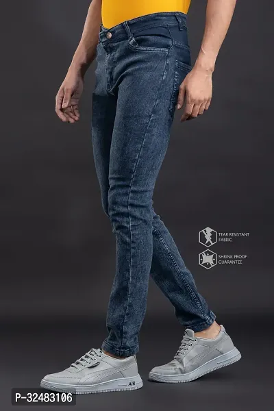 Elegant Denim Solid Jeans For Men And Boys-thumb5