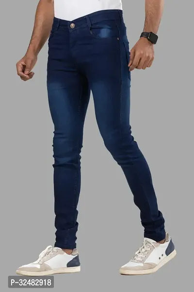 Elegant Denim Solid Jeans For Men And Boys-thumb4