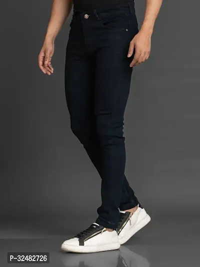 Elegant Denim Solid Jeans For Men And Boys-thumb4