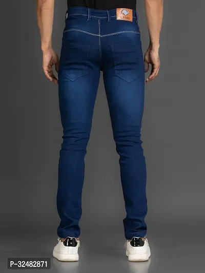 Elegant Denim Solid Jeans For Men And Boys-thumb2