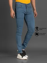 Elegant Denim Solid Jeans For Men And Boys-thumb2