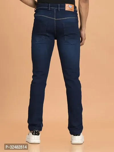 Elegant Denim Solid Jeans For Men And Boys-thumb2