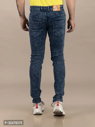 Comfortable Grey Denim Mid-Rise Jeans For Men-thumb2