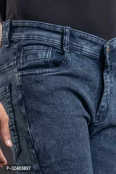 Elegant Denim Solid Jeans For Men And Boys-thumb4