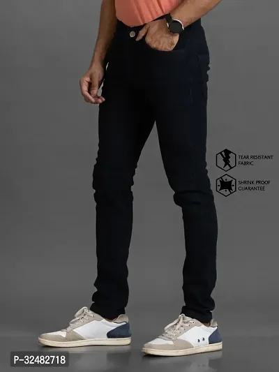 Elegant Denim Solid Jeans For Men And Boys-thumb5