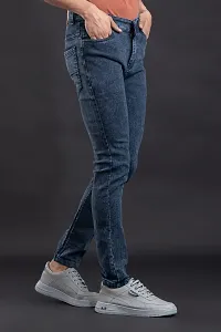 Elegant Denim Solid Jeans For Men And Boys-thumb2